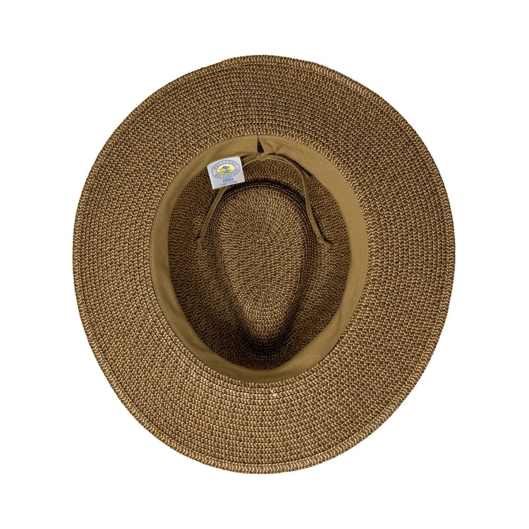 Sedona wide brim fedora sun hat for women, men Unisex by Wallaroo, offering UPF 50+ protection, packable design, and durability, perfect for travel and outdoor adventures, extra large size, Camel