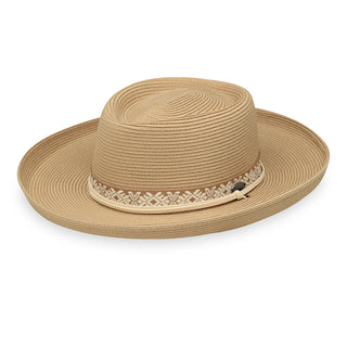 Women's wide brim summer sun hat by Wallaroo, Camel