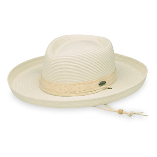 Women's wide brim sun hat with chinstrap by Wallaroo