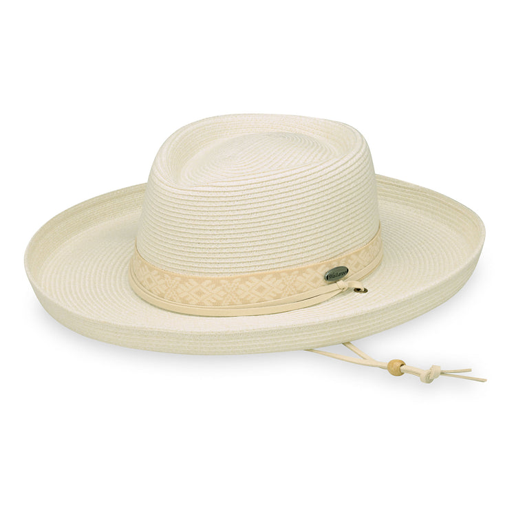 Women's wide brim sun hat with chinstrap by Wallaroo