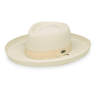 Women wearing a wide brim sun hat by Wallaroo