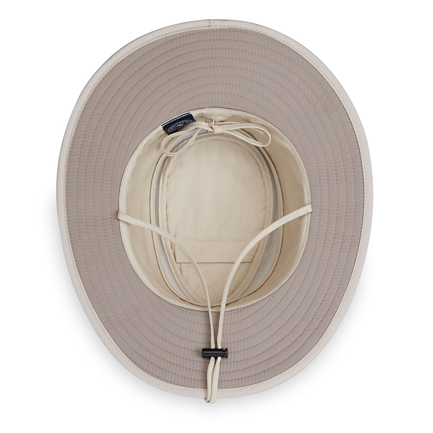 Inside view of Summit UPF 50+ bucket hat, stone