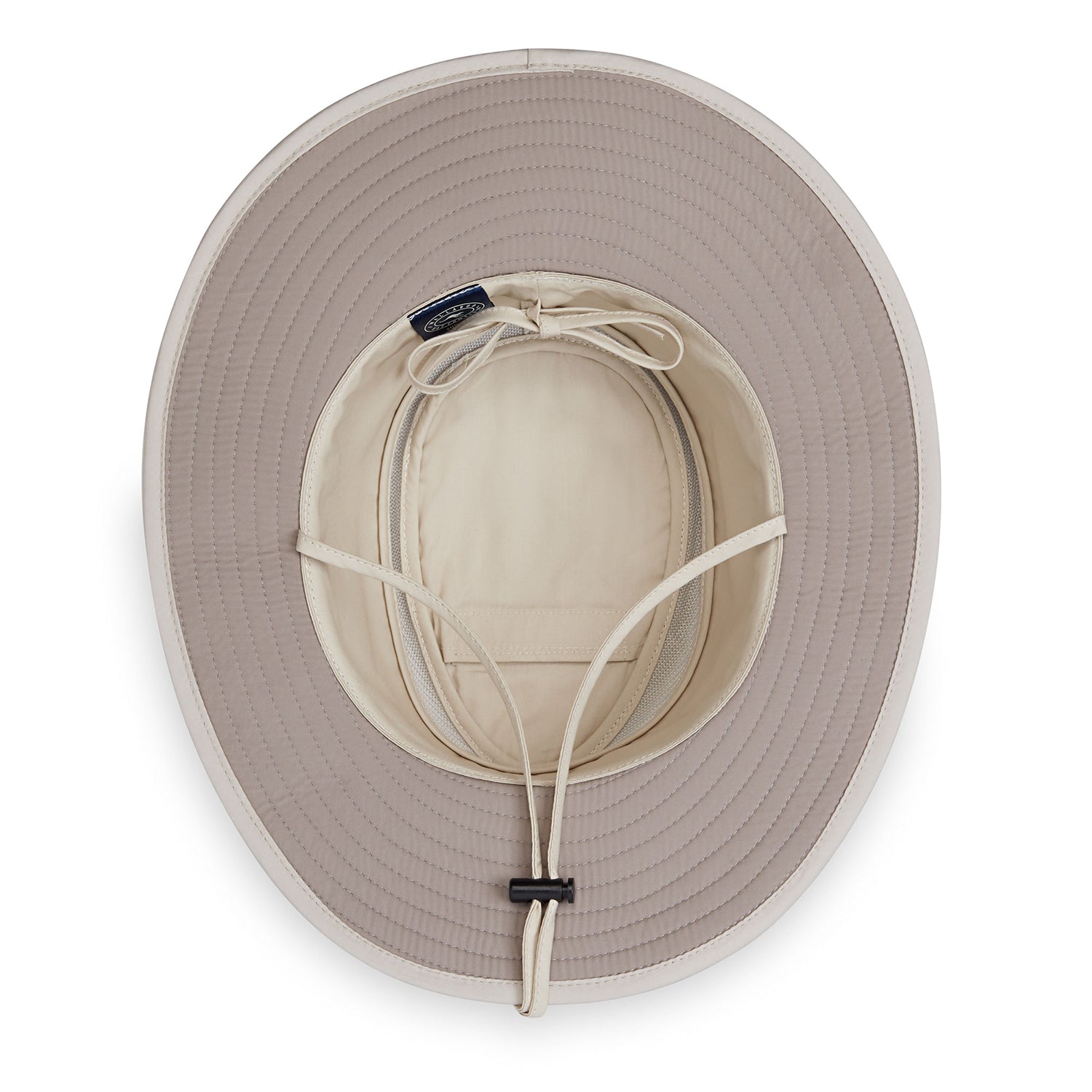 Inside view of Summit UPF 50+ bucket hat, stone