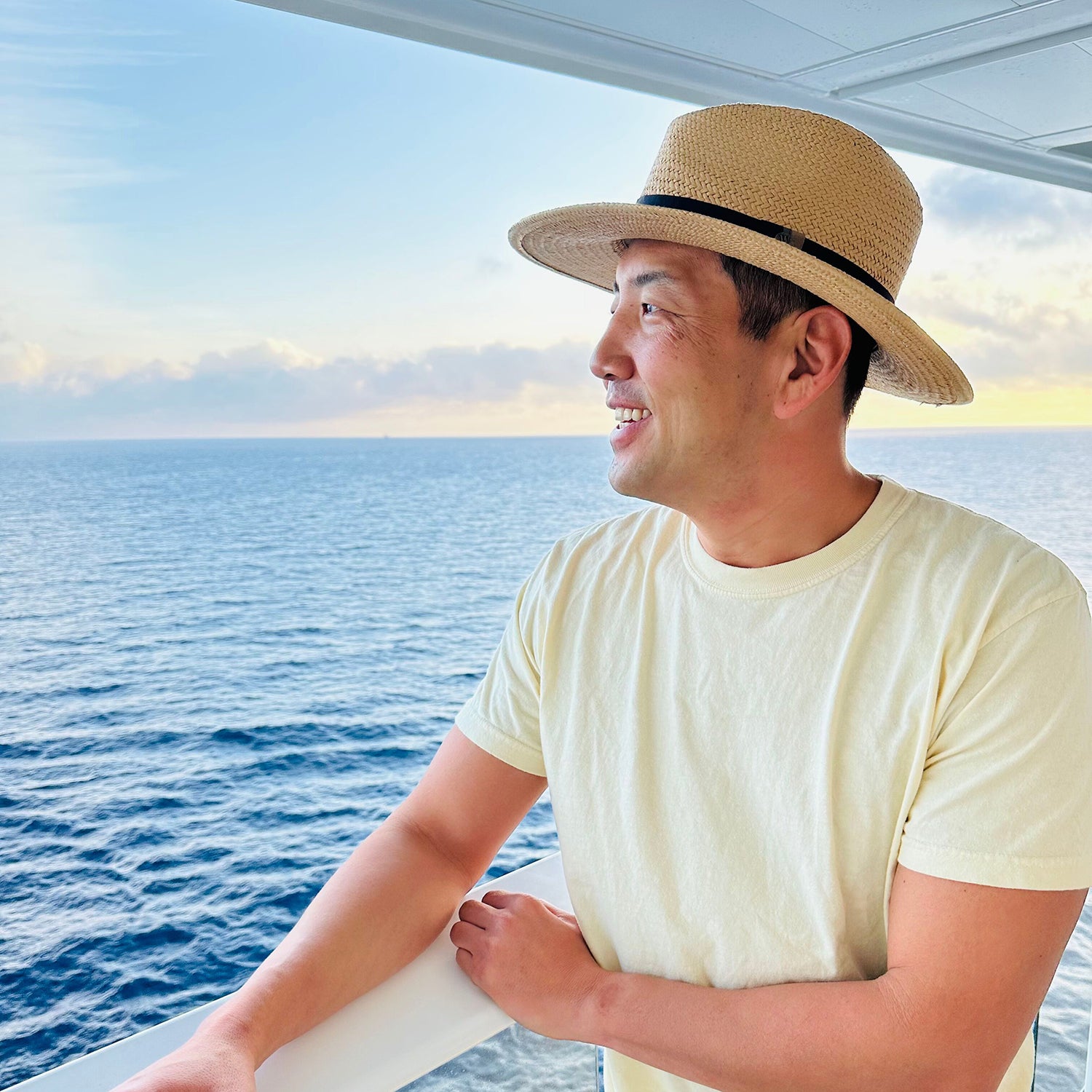 Man wearing a summer beach hat by Wallaroo, Camel