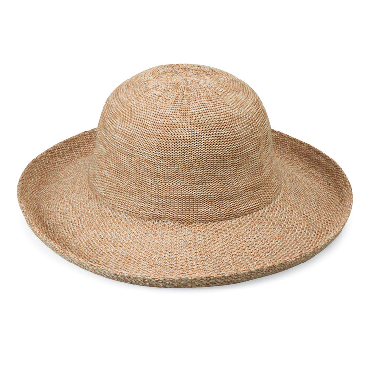 womans wide brim sun hat by Wallaroo, Mixed Camel