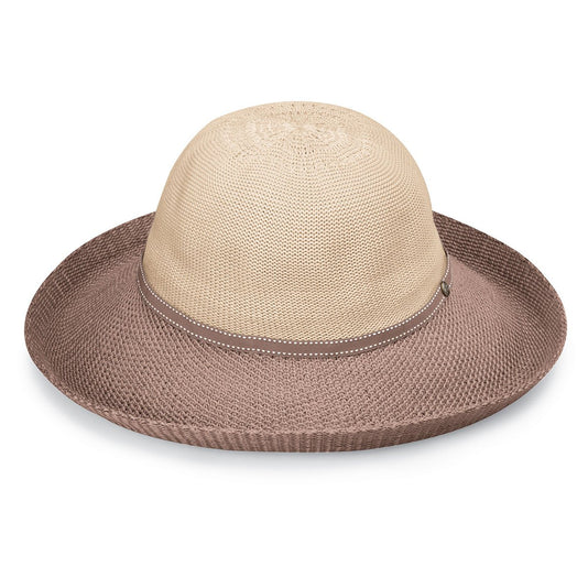 womans wide brim sun hat by Wallaroo, Beige/Mocha