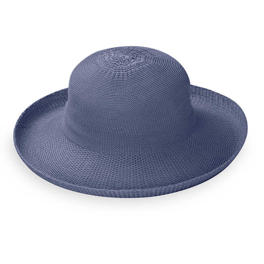 women's victoria poly straw sun hat by wallaroo with upturned brim