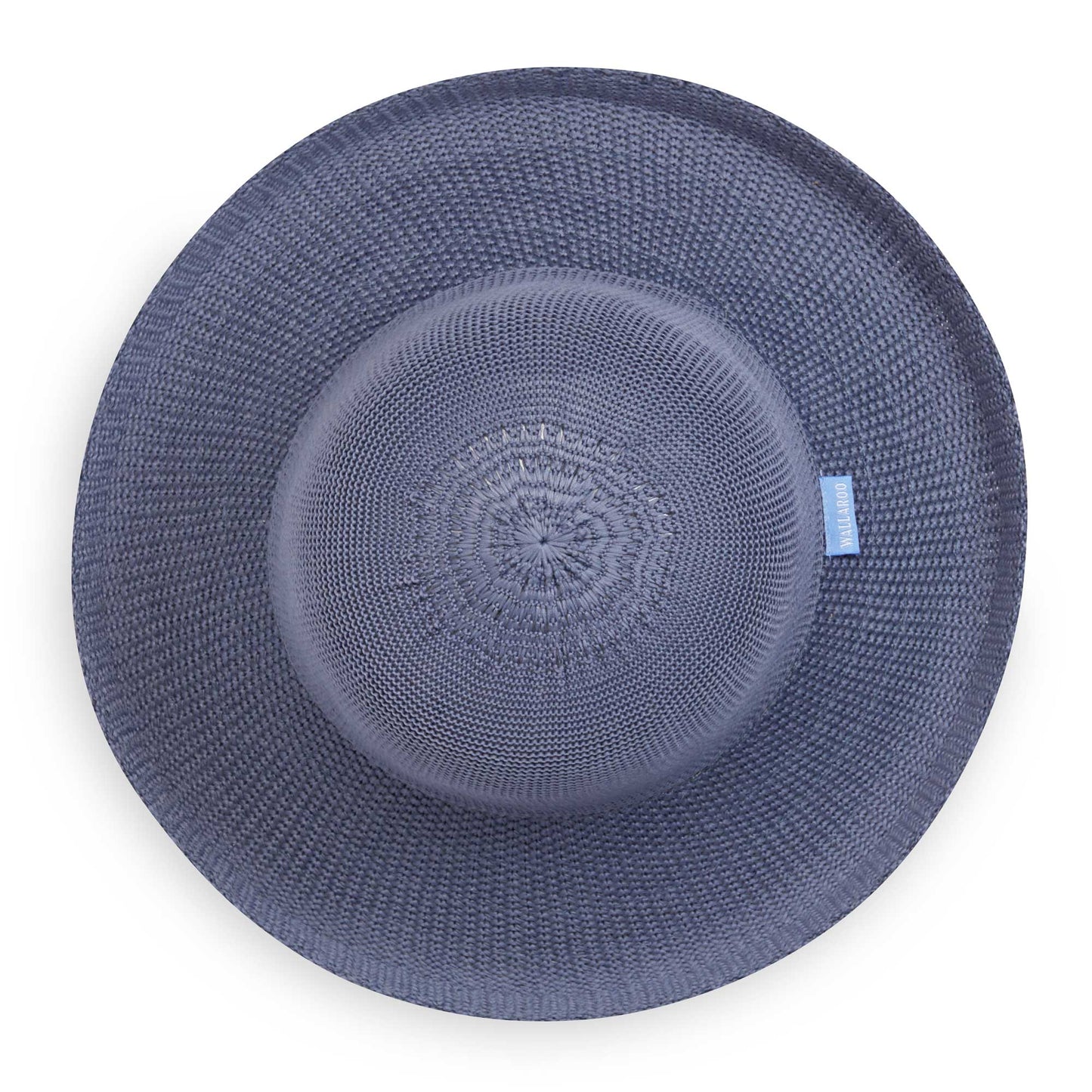 Top view of Women's Victoria hat in Dusty Blue.