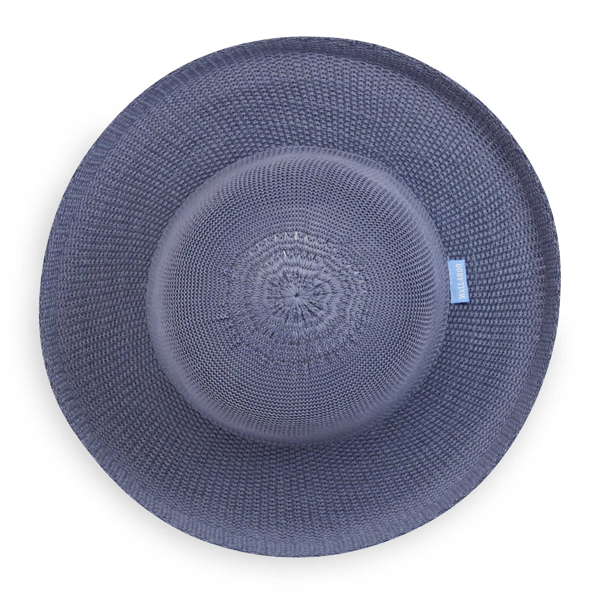 Top view of Women's Victoria hat in Dusty Blue.