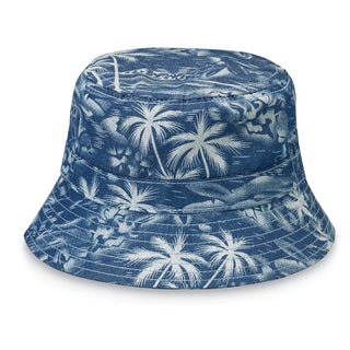 Aloha Kid's Packable Bucket UPF Sun Hat with Chinstrap in Denim from Wallaroo