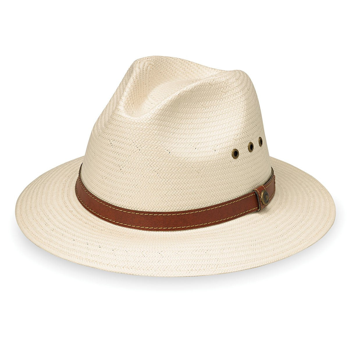 Featuring Avery Unisex Fedora Style UPF Sun Hat in Natural from Wallaroo