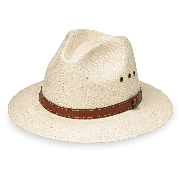 Avery Unisex Fedora Style UPF Sun Hat in Natural from Wallaroo