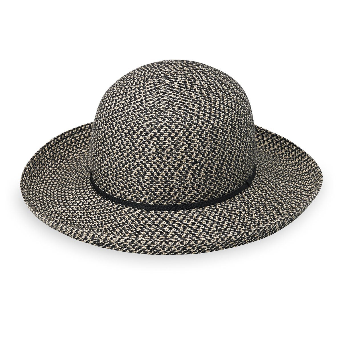 Amelia Wide Brim Packable Sun cap for ladies Mixed Black from Wallaroo