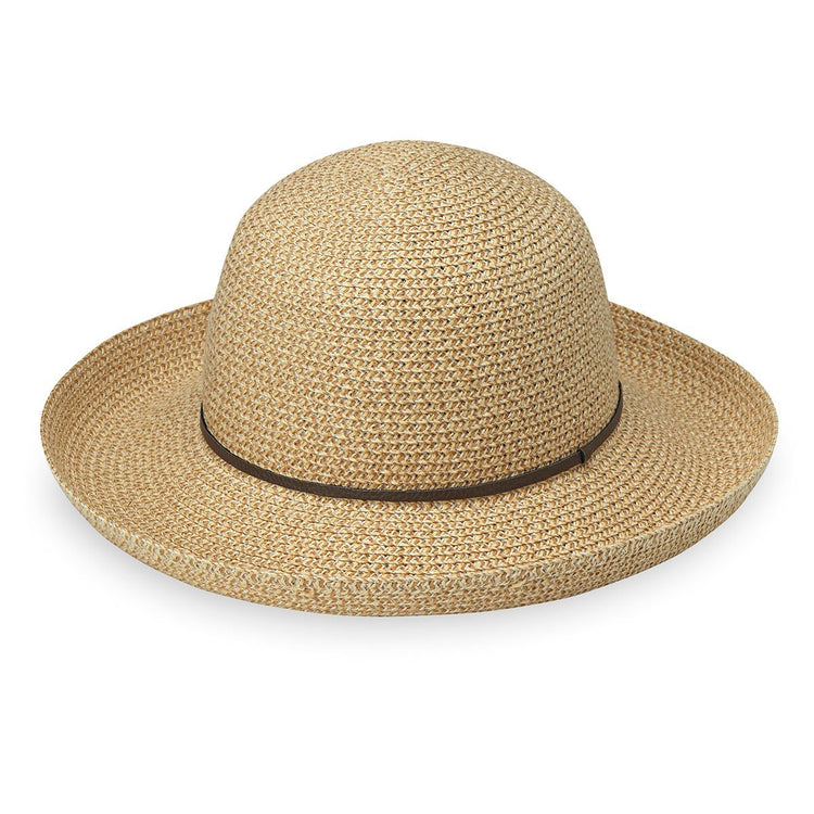 Amelia Wide Brim Packable UPF Sun Hat in Natural from Wallaroo