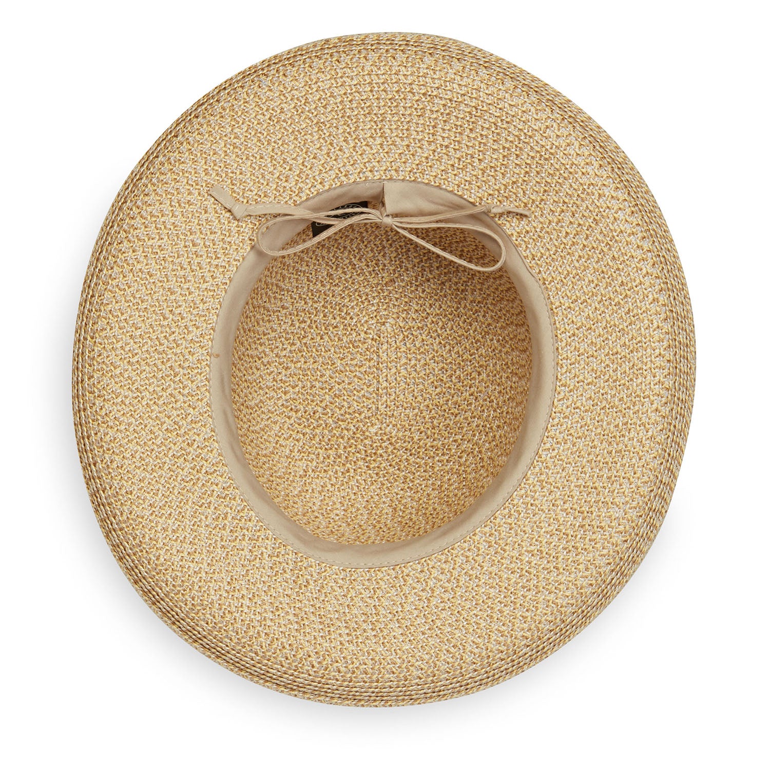 Bottom of Ameila Wide Brim UPF Sun Hat in Natural from Wallaroo