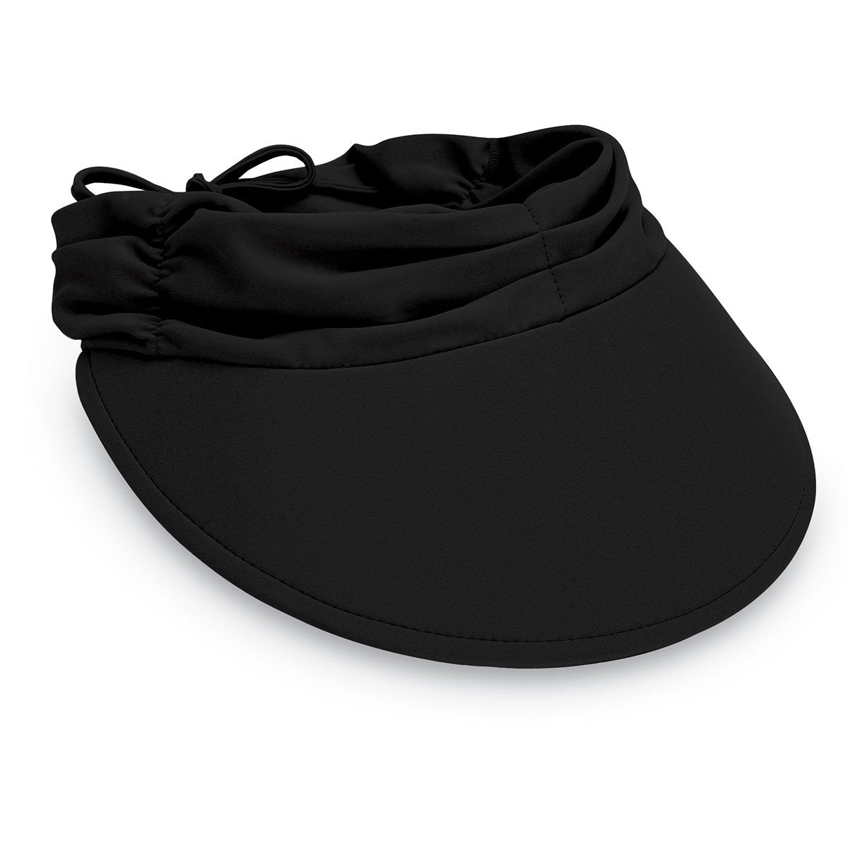 Women's Adjustable Sun Aqua Visor for the beach or pool in Black from Wallaroo