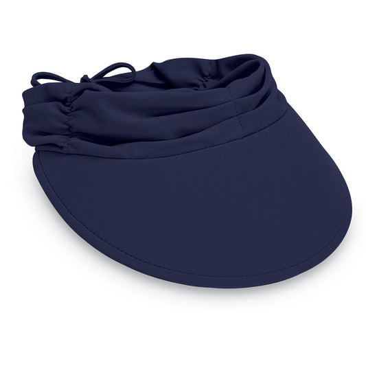 Women's Packable Sun Aqua Visor for the beach or pool in Navy from Wallaroo