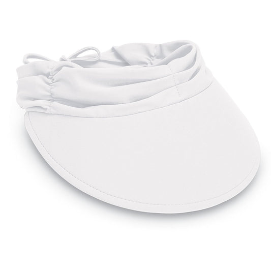 Women's Adjustable Sun Aqua Visor for the beach or pool in White from Wallaroo