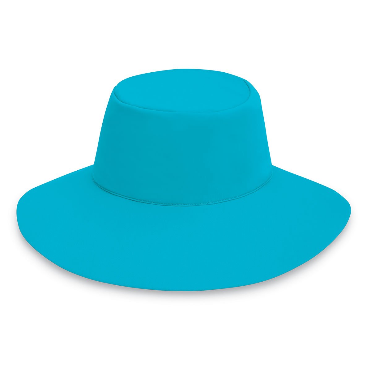 Featuring Women's Packable UPF Aqua Hat Beach Sun Hat with Chinstrap in Turquoise from Wallaroo