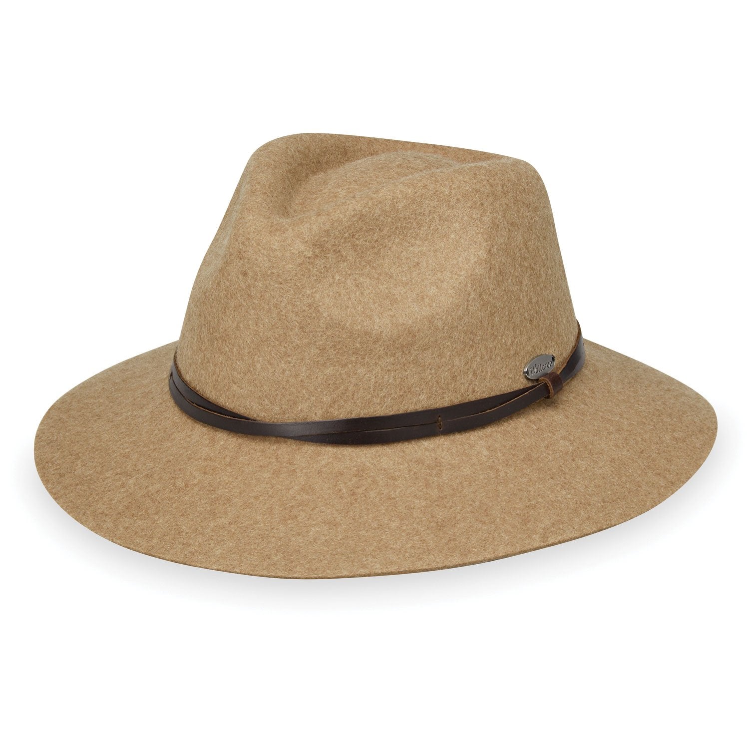 Featuring Aspen Women's Wool Felt Fedora Style Sun Hat in Camel from Wallaroo