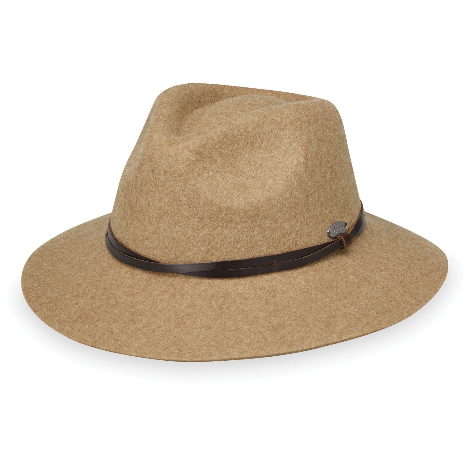 American Hat Makers Aspen Brown Wide Brim Felt Fedora Hat American Hat Makers Barcelona Small Tan Straw Hat – Premium  main image 2