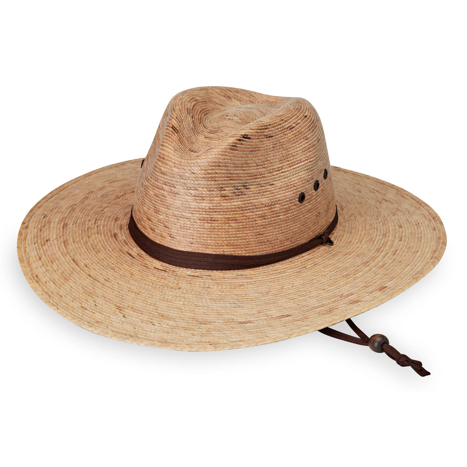 Featuring Fedora Style Baja UPF Straw Sun Hat with Chinstrap in Camel from Wallaroo