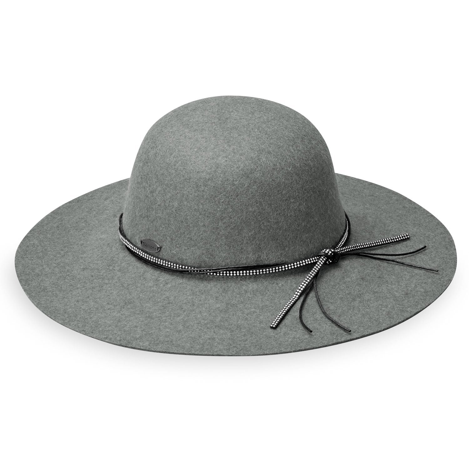 Featuring Cambria Women's Wide Brim Crown Style Wool Felt UPF Sun Hat in Grey from Wallaroo