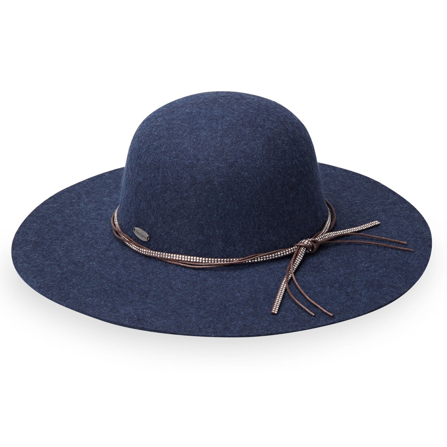 Featuring Cambria Women's UPF Wide Brim Wool Felt Sun Hat in Navy from Wallaroo