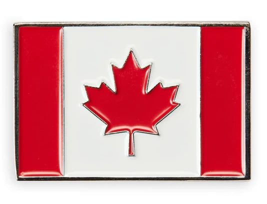 View of the Canadian Flag Metal Enameled Emblem from Carkella by Wallaroo