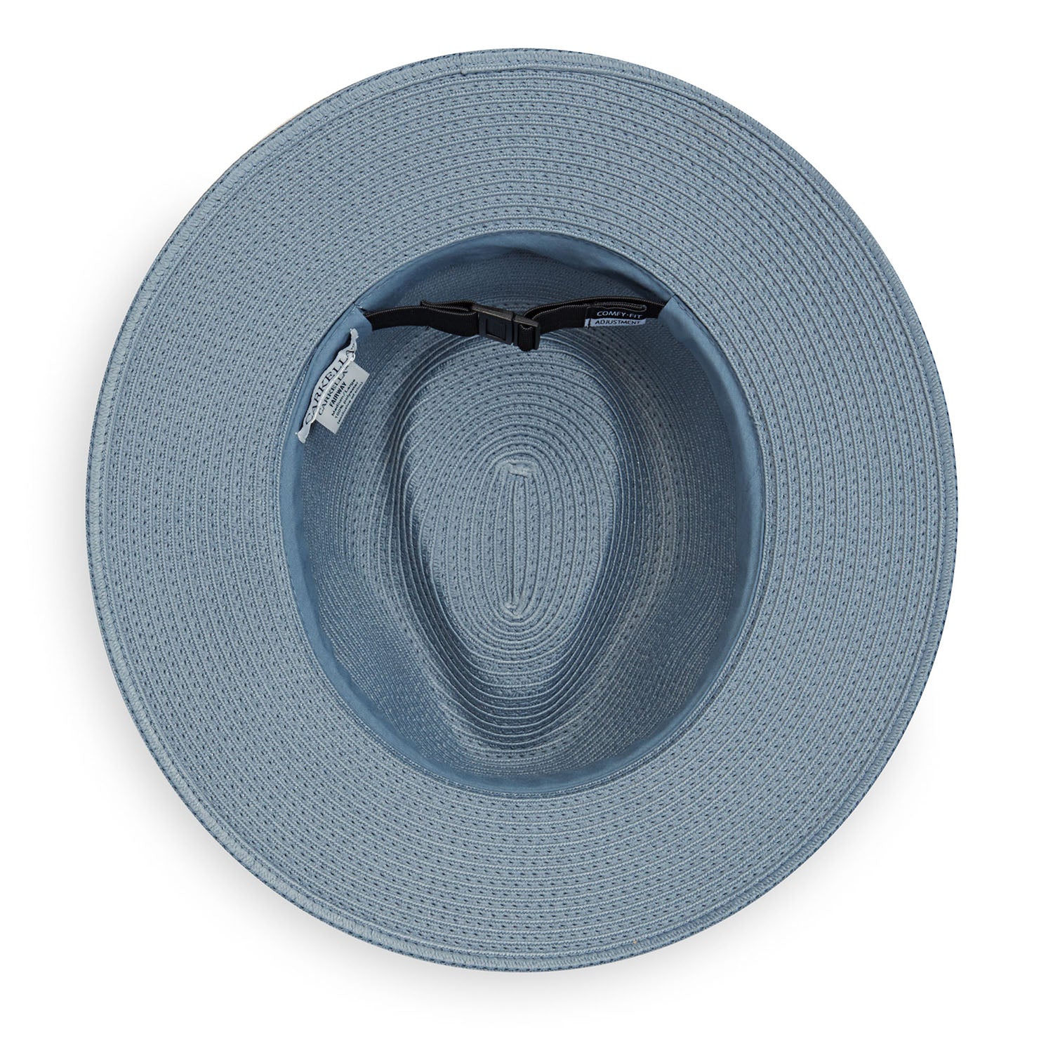 The  Fairway Fedora Style UPF Golf Sun Hat in Blue from Carkella by Wallaroo, Blue with Wind-resistance