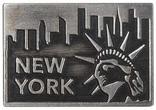 View of the New York Metal Etched Emblem from Carkella by Wallaroo