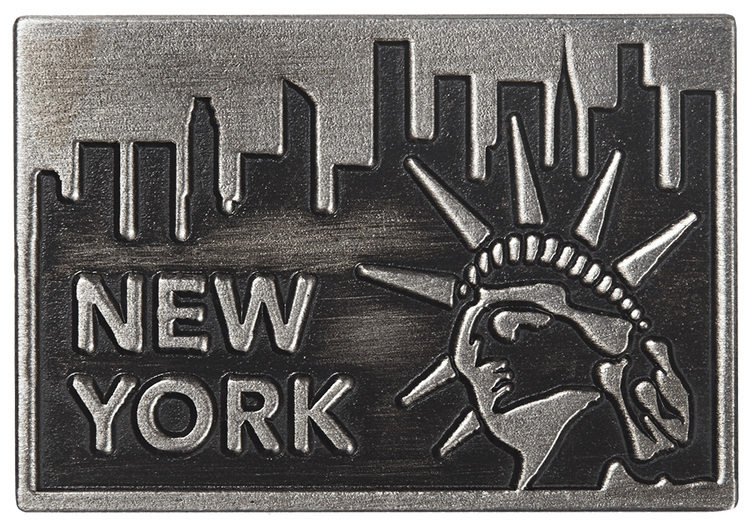 View of the New York Metal Etched Emblem from Carkella by Wallaroo