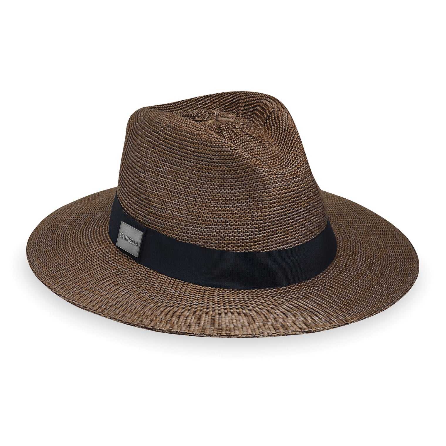 Featuring Front of Unisex Fedora Style Packable Parker UPF Sun Hat in Suede from Carkella by Wallaroo