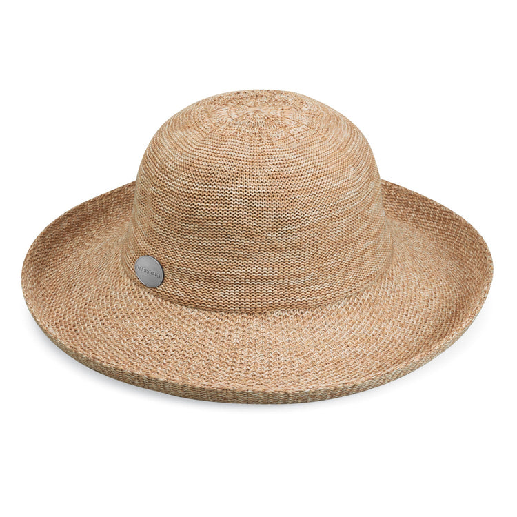 Front of Packable Big Wide Brim Victoria UPF Sun Hat from Carkella