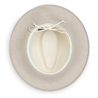 Bottom of Men's Carter UPF Fedora Sun Hat in Ivory by Wallaroo