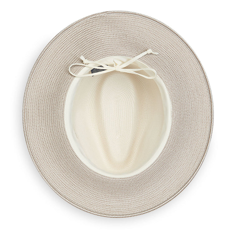 Bottom of Men's Carter UPF Fedora Sun Hat in Ivory by Wallaroo