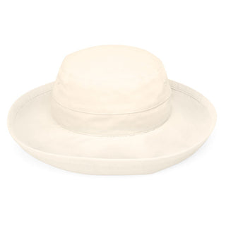 Casual Traveler Microfiber UPF Wide Brim Crown Style Sun Hat in Natural from Wallaroo