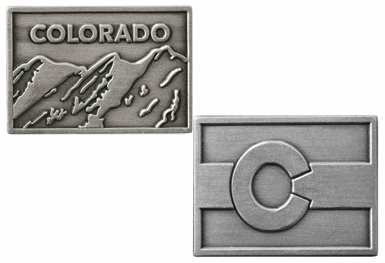 Side by Side View of the Colorado Metal Etched Emblem from Carkella by Wallaroo