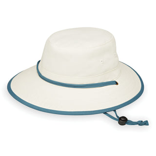 Front of Women's UPF Packable Wide Brim Ladies' Explorer Sun Hat with Chinstrap from Wallaroo