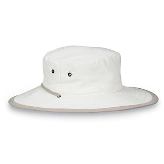 Men's Explorer Bucket Style Microfiber UPF Sun Hat with Chinstrap in Natural Camel from Wallaroo