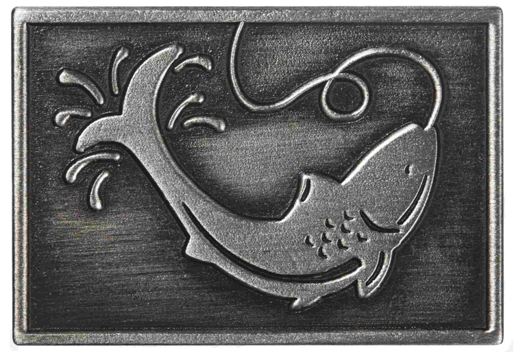 View of the Fishing Metal Etched Emblem from Carkella by Wallaroo