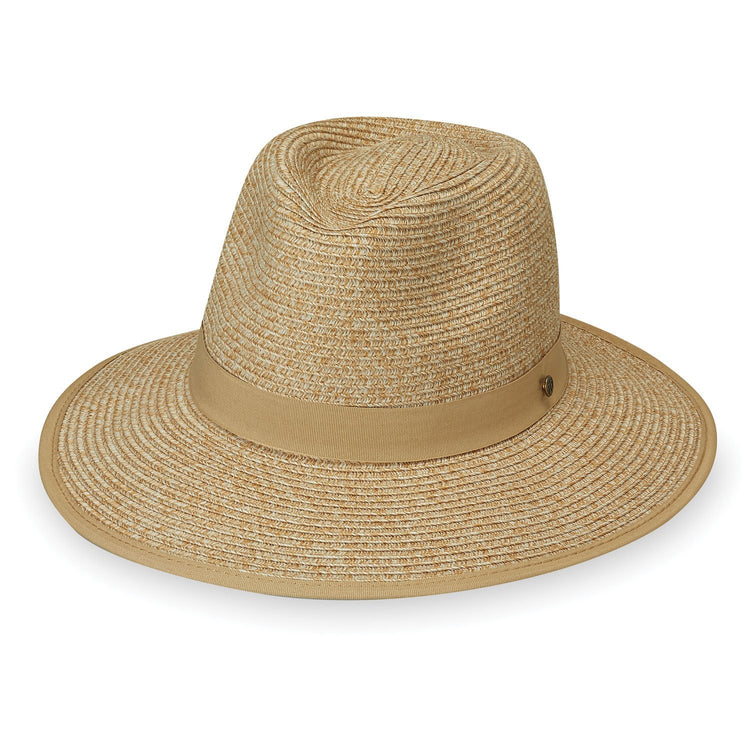 Women's Packable Gabi Ponytail Fedora Style UPF Sun Hat in Beige from Wallaroo