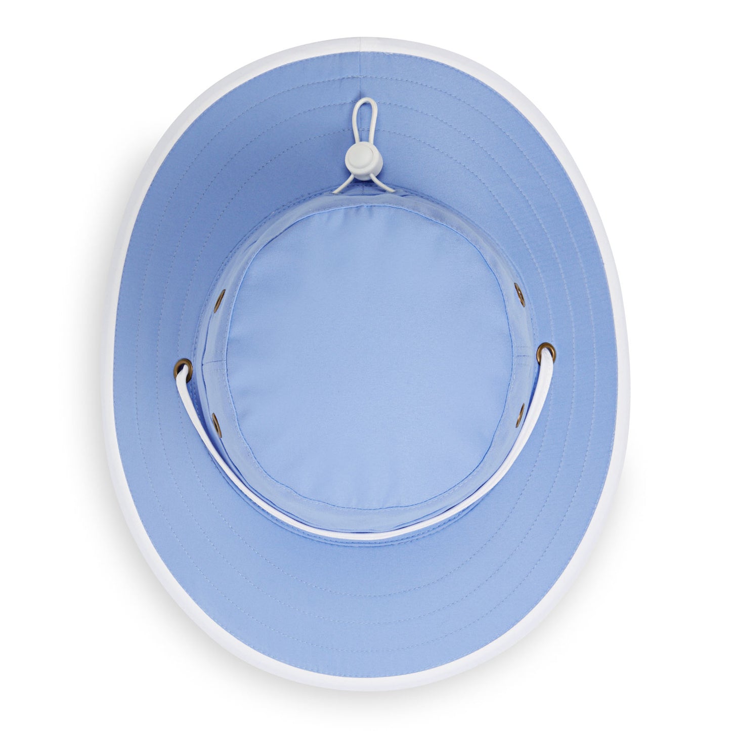 Kid's Adjustable Jr. Explorer Bucket Style UPF Sun Hat with Chinstrap in Hydrangea/White from Wallaroo