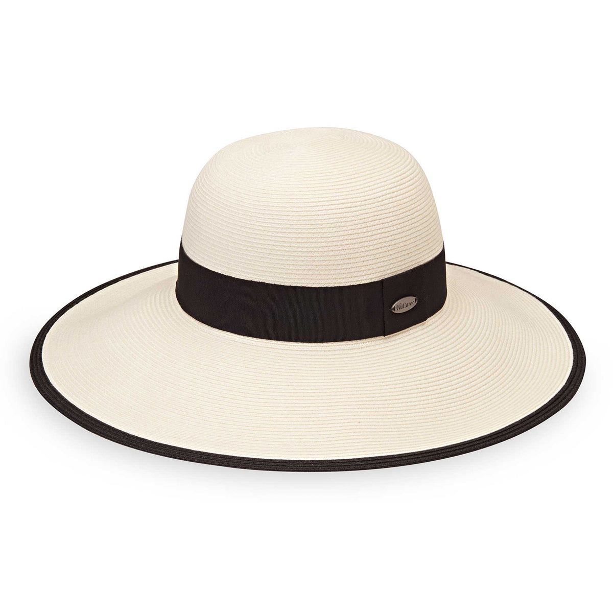 Margot big wide brim style sun hat, and is packable for travel by Wallaroo, Ivory