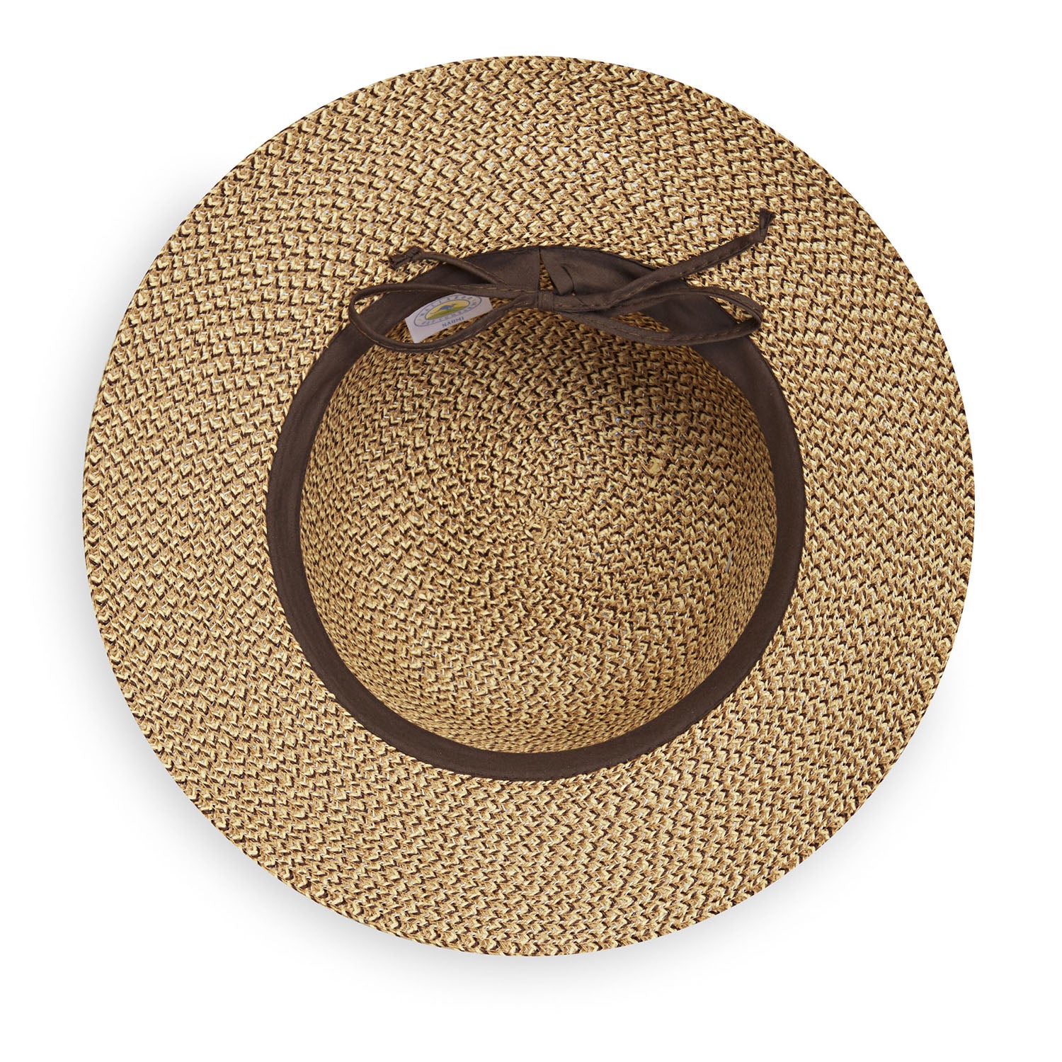 Bottom of Ladies' Naomi Bucket Style UPF Sun Hat in Mixed Brown by Wallaroo