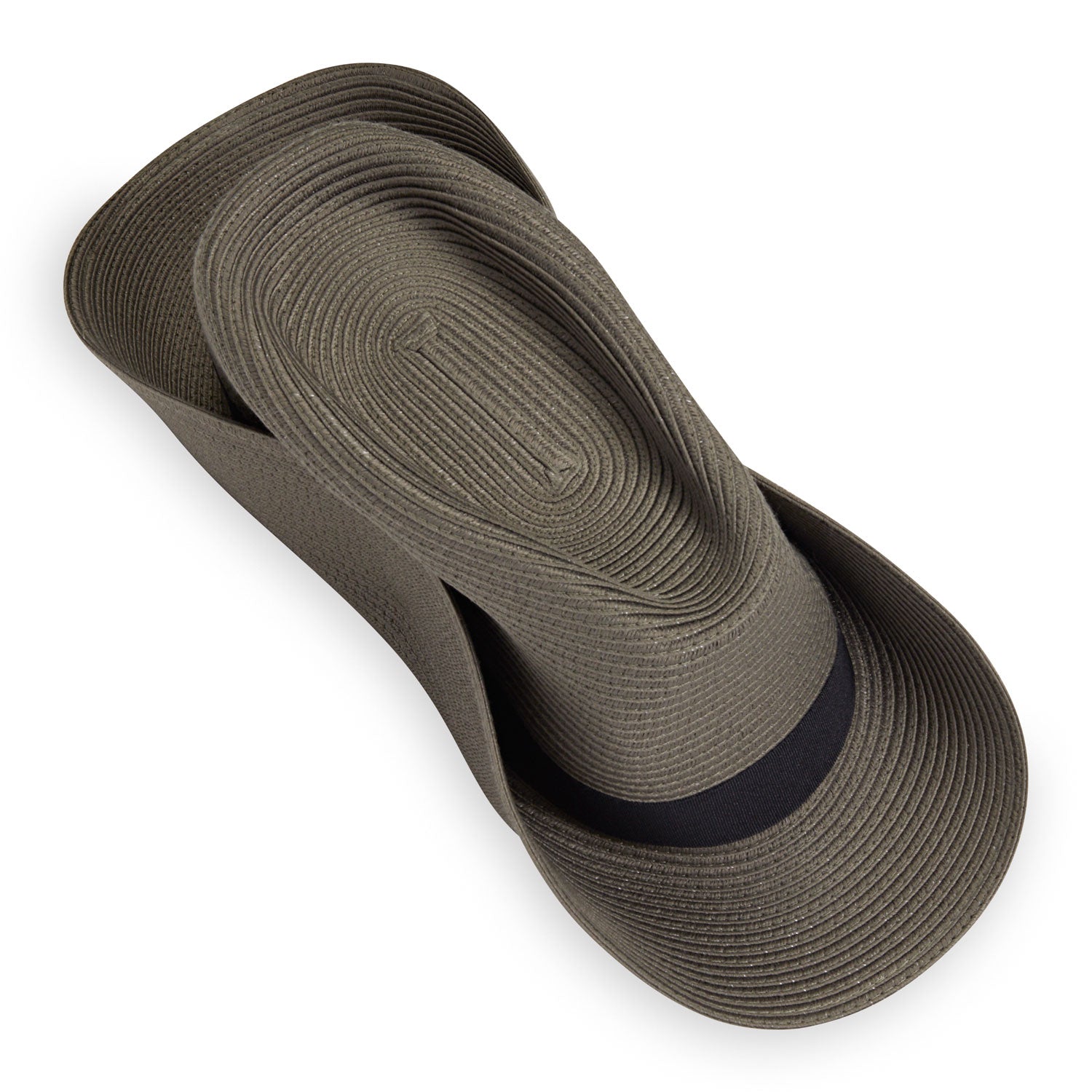 Packing View of Adjustable Unisex Fedora Style Palm Beach UPF Sun Hat in Olive from Wallaroo