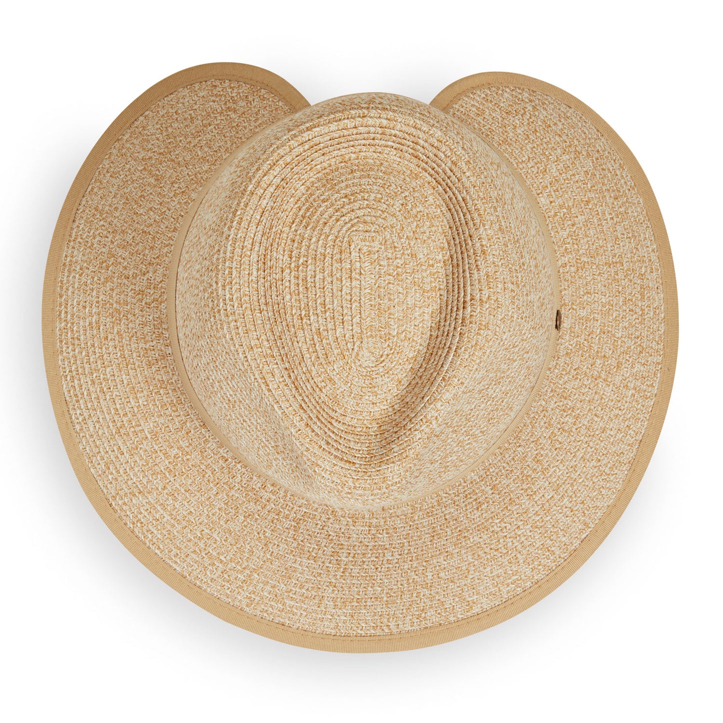 Top View Ladies Petite Gabi Polyester Summer Sun Hat in Beige from Wallaroo, Beige