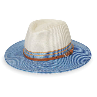 Ladies' Petite Kristy Summer Sun Hat in Ivory Ice Blue from Wallaroo