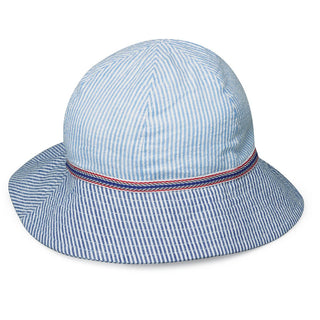 Kid's Packable Bucket Style Platypus UPF Sun Hat with Chinstrap in Seersucker from Wallaroo