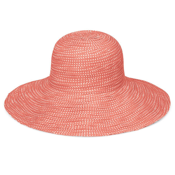 Wallaroo SCRUNCHIE Hat Brown Straw Wide-Brim Sun Hat with White Stitching Scrunchie Wide Brim - Carolina Hat Company main image 2